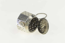 Load image into Gallery viewer, Sterling Silver Tea Pot Steeper Infuser Articulated Chain Ring
