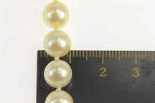 Load image into Gallery viewer, 14K 8.5mm Pearl Strand Classic Retro Statement Bracelet 7" Yellow Gold