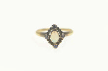 Load image into Gallery viewer, 10K Natural Opal Sapphire Halo Engagement Ring Size 5.5 Yellow Gold