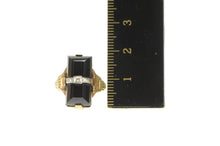 Load image into Gallery viewer, 10K Art Deco Black Onyx Diamond Ornate Statement Ring Yellow Gold