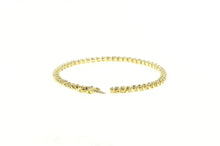 Load image into Gallery viewer, 14K 1.50 Ctw Diamond Wavy Link Classic Tennis Bracelet 7.75&quot; Yellow Gold