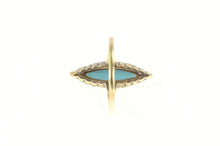Load image into Gallery viewer, 10K Victorian Marquise Turquoise Rose Diamond Ring Yellow Gold