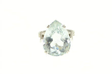 Load image into Gallery viewer, 18K 16.95 Ct Natural Aquamarine Diamond Cocktail Ring White Gold