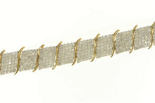 Load image into Gallery viewer, 10K 5.00 Ctw Pave Diamond Encrusted Wide Tennis Bracelet 7.25" Yellow Gold