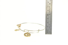 Load image into Gallery viewer, Silver Plated Alex & Ani S Monogram Initial Two Tone Charm Bracelet 7.5"
