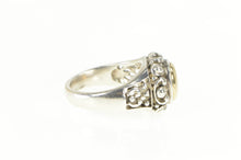 Load image into Gallery viewer, Sterling Silver Ornate Rococo Swirl Domed 14k Gold Filigree Ring
