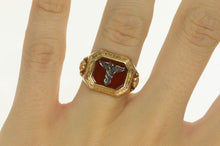 Load image into Gallery viewer, 10K 1932 Frederick City Hospital Carnelian Ring Yellow Gold