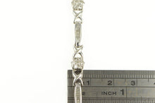 Load image into Gallery viewer, 10K 2.50 Ctw Diamond Flower Cluster Bar Tennis Bracelet 8" White Gold