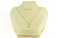 Load image into Gallery viewer, 14K 0.50 Ctw Pear Diamond Tiered Bar Drop Pendant Yellow Gold