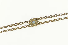 Load image into Gallery viewer, Gold Filled Seed Pearl Slide Steampunk Pocket Watch Fob 46"