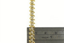 Load image into Gallery viewer, 10K 1.75 Ctw Diamond Classic Tennis Wavy Link Bracelet 7" Yellow Gold
