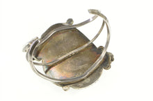 Load image into Gallery viewer, Sterling Silver Southwestern Turquoise Cabochon Leaf Cuff Bracelet 6.25"