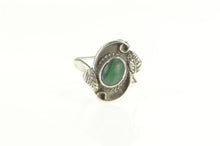 Load image into Gallery viewer, Sterling Silver Malachite Oval Cabochon Southwestern Ring