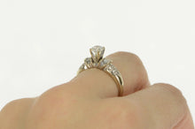 Load image into Gallery viewer, 14K 0.71 Ctw Diamond CZ Center Travel Engagement Ring White Gold