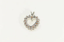 Load image into Gallery viewer, Sterling Silver Cubic Zirconia Garnet Heart Love Reversible Pendant