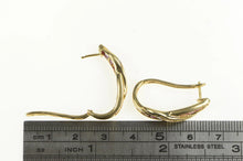 Load image into Gallery viewer, 10K 2.20 Ctw Natural Ruby Diamond Oval Hoop Earrings Yellow Gold