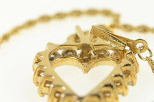 Load image into Gallery viewer, 14K 1.6mm Rope Chain Diamond Heart Love Necklace 18.25" Yellow Gold