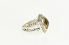 Load image into Gallery viewer, Sterling Silver 14K Gold David Yurman Smoky Quartz Diamond Ring