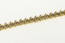 Load image into Gallery viewer, 10K 3.50 Ctw Cognac Diamond Wavy Link Tennis Bracelet 7&quot; Yellow Gold