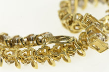 Load image into Gallery viewer, 10K 3.50 Ctw Cognac Diamond Wavy Link Tennis Bracelet 7" Yellow Gold