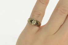 Load image into Gallery viewer, 14K 0.60 Ct Old Mine Cut Diamond Engagement Ring Yellow Gold