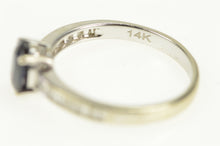 Load image into Gallery viewer, 14K 1.30 Ctw Effy Sapphire Diamond Engagement Ring White Gold