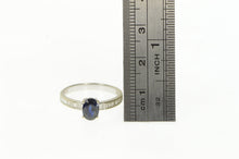Load image into Gallery viewer, 14K 1.30 Ctw Effy Sapphire Diamond Engagement Ring White Gold