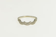 Load image into Gallery viewer, 14K 1/3 Ctw Diamond Scalloped Wedding Band Ring White Gold