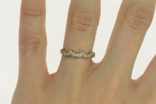 Load image into Gallery viewer, 14K 1/3 Ctw Diamond Scalloped Wedding Band Ring White Gold