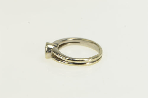 18K 0.52 Ct Round Diamond Classic Engagement Ring White Gold