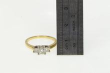 Load image into Gallery viewer, 14K 0.50 Ctw Princess Three Diamond Engagement Ring Yellow Gold