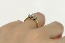 Load image into Gallery viewer, 14K 0.50 Ctw Princess Three Diamond Engagement Ring Yellow Gold