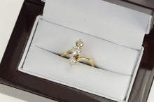 Load image into Gallery viewer, 14K 0.78 Ctw 1950's Diamond Bypass Engagement Ring Yellow Gold