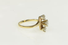 Load image into Gallery viewer, 14K 0.78 Ctw 1950's Diamond Bypass Engagement Ring Yellow Gold