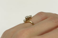 Load image into Gallery viewer, 14K 0.78 Ctw 1950's Diamond Bypass Engagement Ring Yellow Gold