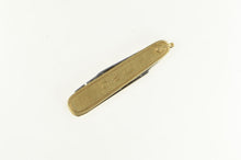 Load image into Gallery viewer, 14K J C W Monogram Pocket Vintage Utility Knife Pendant Yellow Gold
