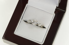 Load image into Gallery viewer, 14K 0.84 Ctw 1950's Classic Diamond Engagement Ring White Gold
