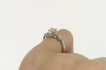Load image into Gallery viewer, 14K 0.84 Ctw 1950's Classic Diamond Engagement Ring White Gold