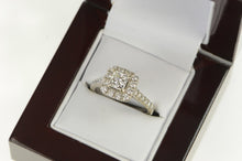 Load image into Gallery viewer, 14K 1.68 Ctw Princess Diamond Halo Engagement Ring White Gold