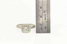Load image into Gallery viewer, 14K 1.68 Ctw Princess Diamond Halo Engagement Ring White Gold