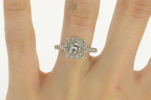 Load image into Gallery viewer, 14K 1.68 Ctw Princess Diamond Halo Engagement Ring White Gold