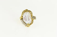 Load image into Gallery viewer, 18K 0.62 Ctw Baroque Pearl Diamond Statement Ring Yellow Gold