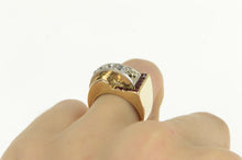 Load image into Gallery viewer, 14K Art Deco Diamond Sapphire Ruby Buckle Ring Yellow Gold