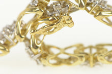 Load image into Gallery viewer, 10K 4.00 Ctw Diamond Cluster X Link Tennis Bracelet 7" Yellow Gold