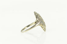 Load image into Gallery viewer, 18K Art Deco Filigree Diamond Ornate Engagement Ring White Gold