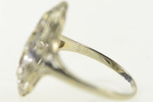 Load image into Gallery viewer, 18K Art Deco Filigree Diamond Ornate Engagement Ring White Gold