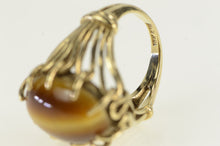 Load image into Gallery viewer, 10K 1960's Oval Tiger's Eye Retro Vintage Ring Yellow Gold