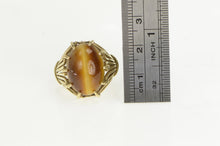 Load image into Gallery viewer, 10K 1960's Oval Tiger's Eye Retro Vintage Ring Yellow Gold