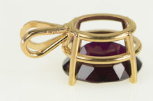 Load image into Gallery viewer, 14K Oval Tourmaline Solitaire Statement Pendant Yellow Gold
