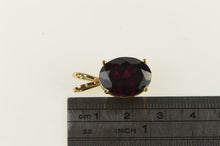 Load image into Gallery viewer, 14K Oval Tourmaline Solitaire Statement Pendant Yellow Gold